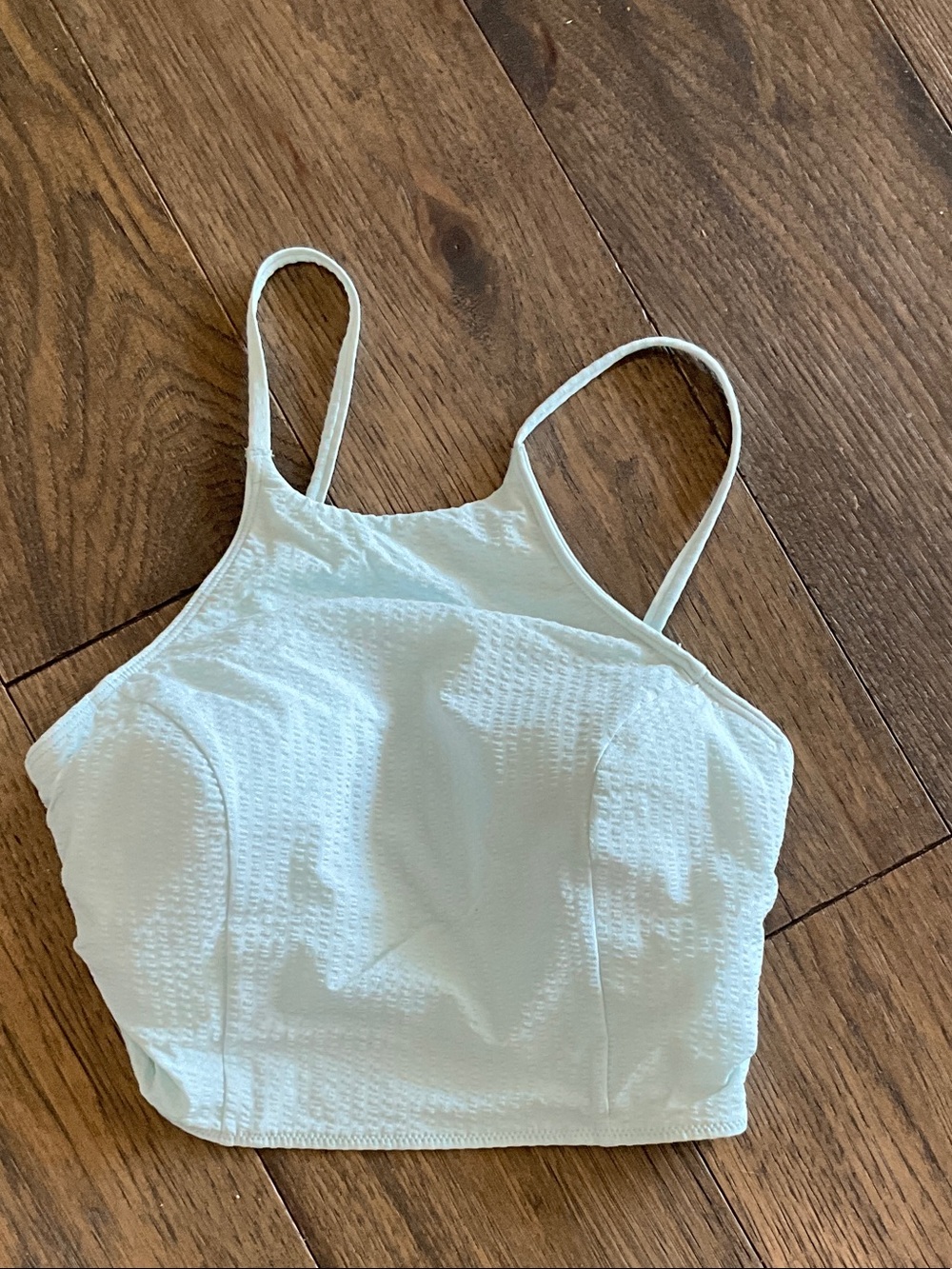 lululemon athletica Light Blue Textured Cami Sports Bra